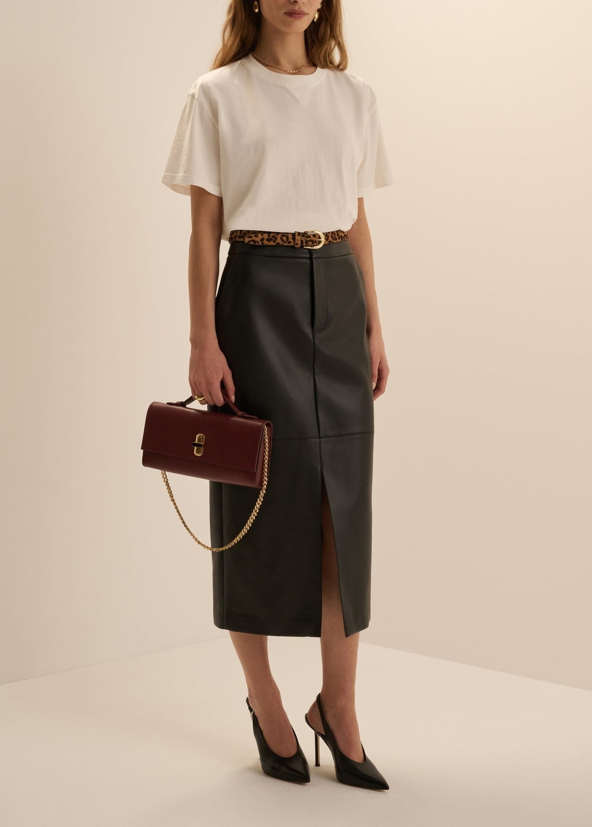 THE VEGAN LEATHER MEYER SKIRT