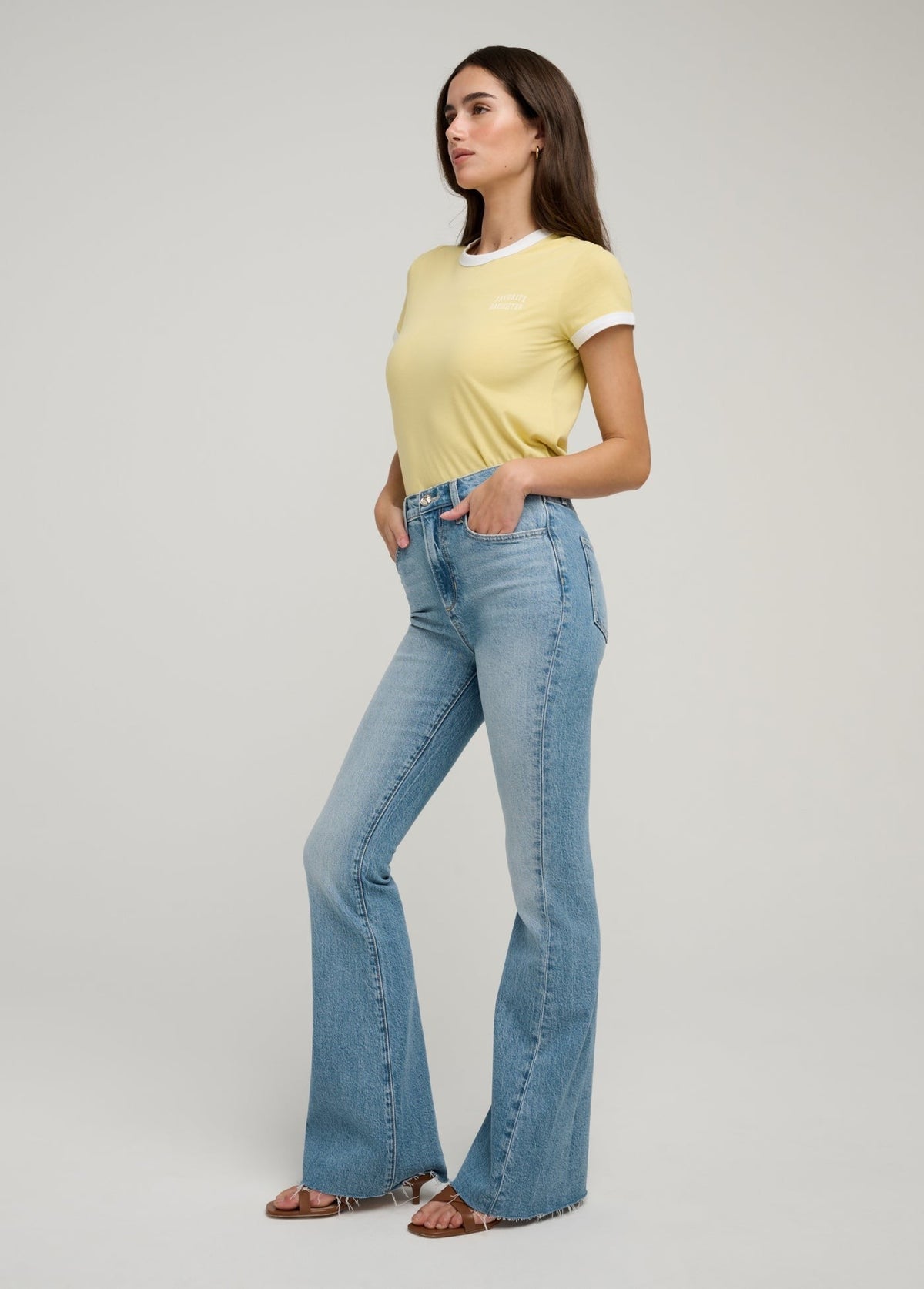 THE CROPPED FAVORITE DAUGHTER RINGER TEE