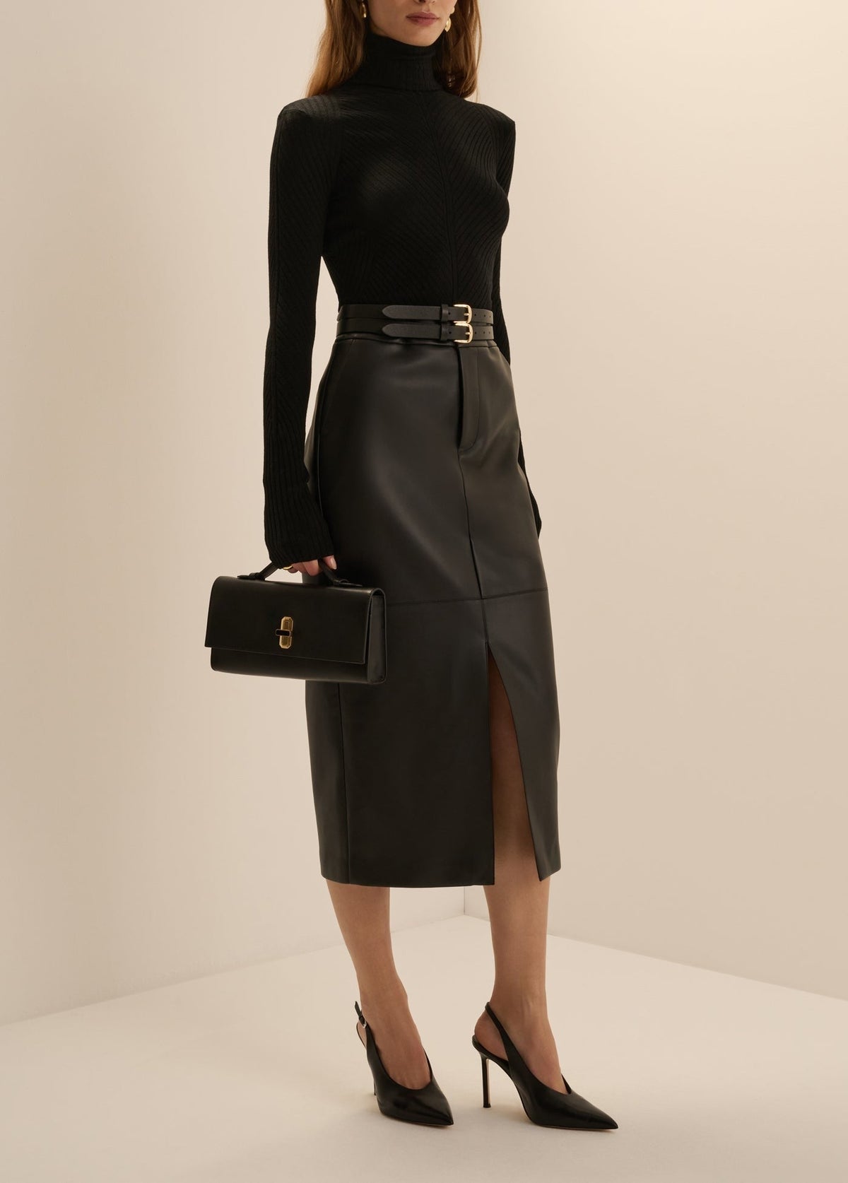 THE VEGAN LEATHER MEYER SKIRT