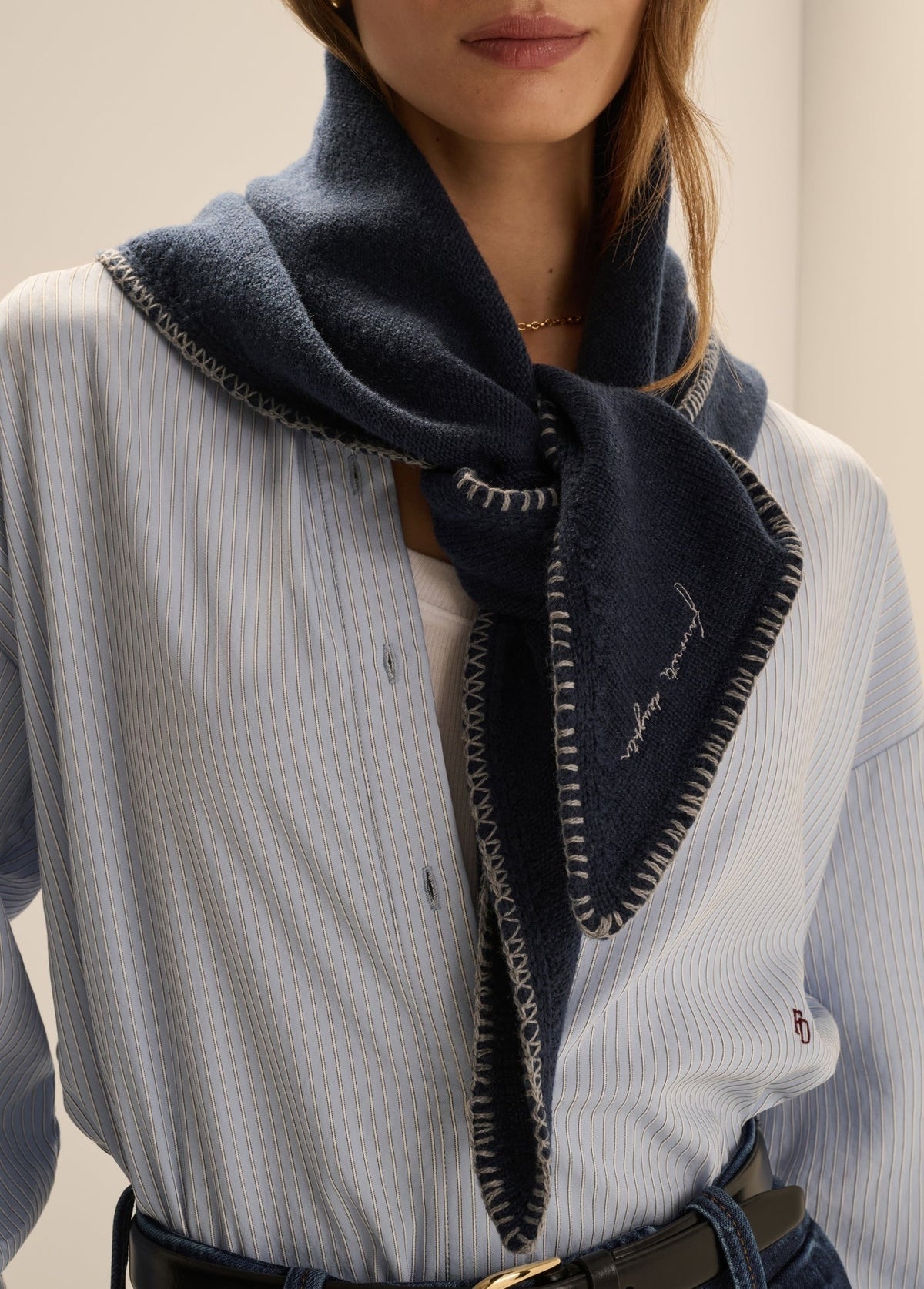 THE STITCHED TRIANGLE SCARF